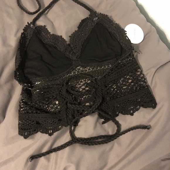 SOLD Tularosa Black Crochet Top Coachella Festival - Picture 6 of 8